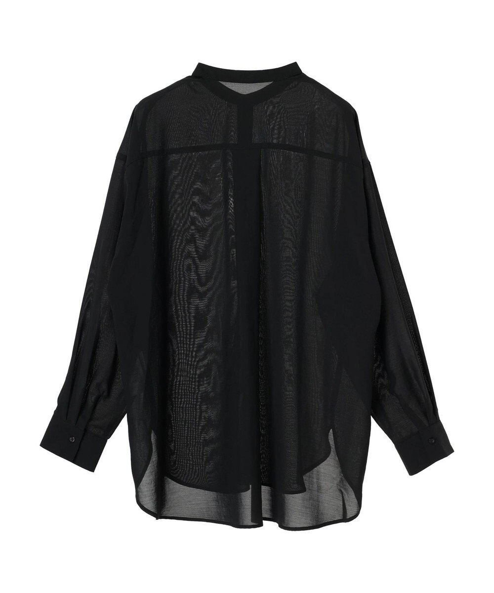 earth music&ecology シアーバンドカラーシャツ 