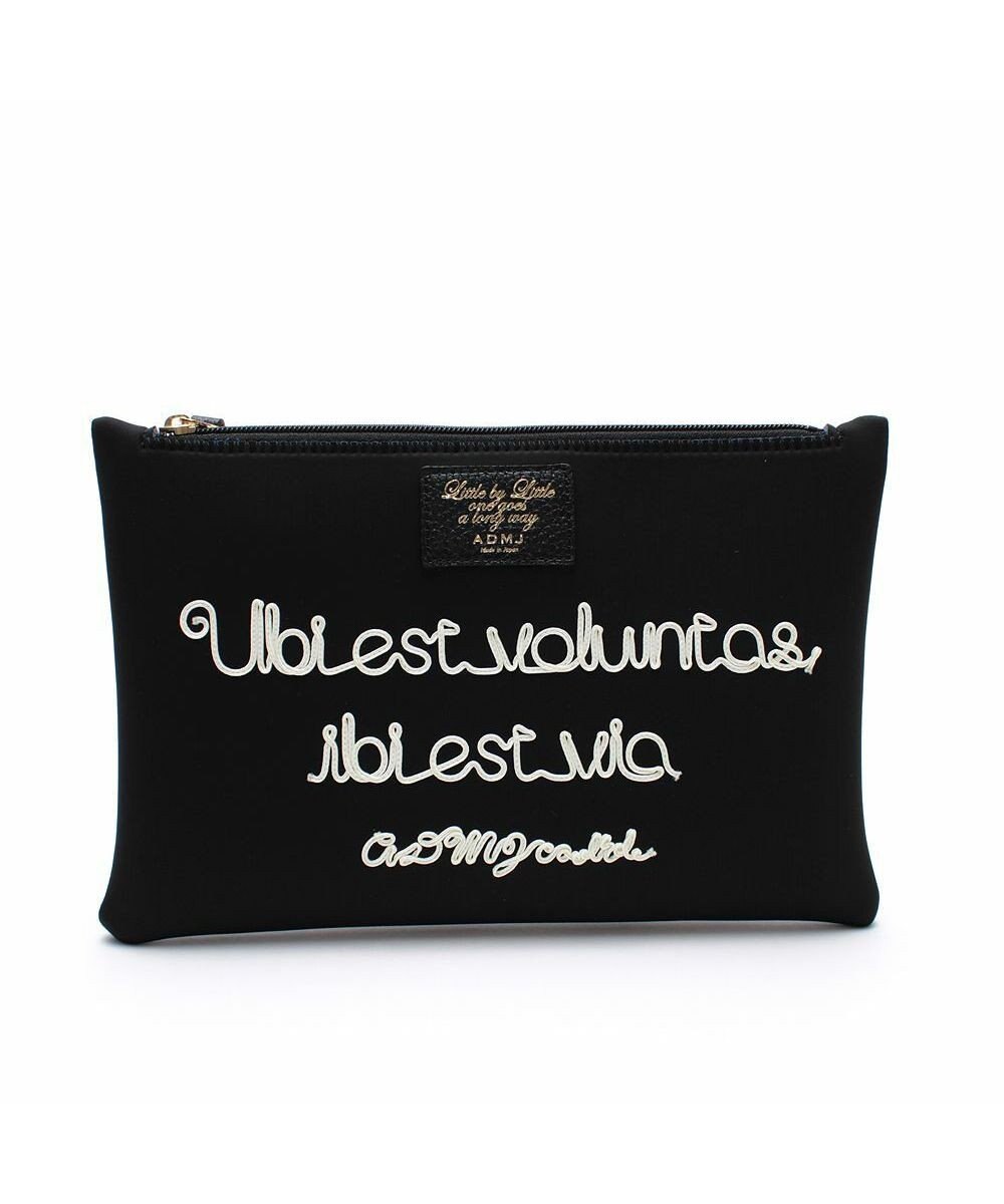 A.D.M.J. 【魔法の様に軽い】マジックライトコード刺しゅうフラットポーチ2セット(S・M) 