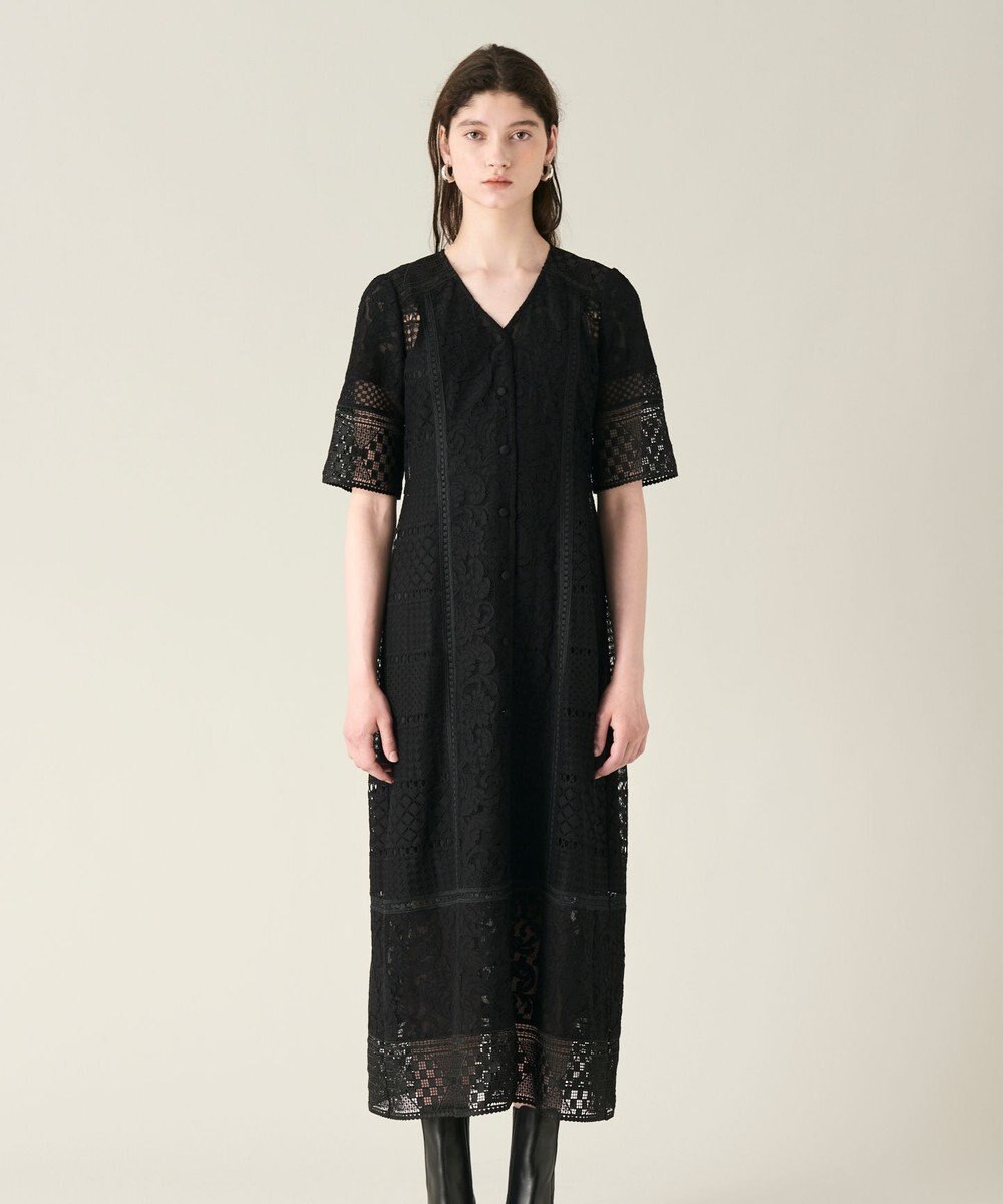 GRACE CONTINENTAL コンビレースVネックワンピース 