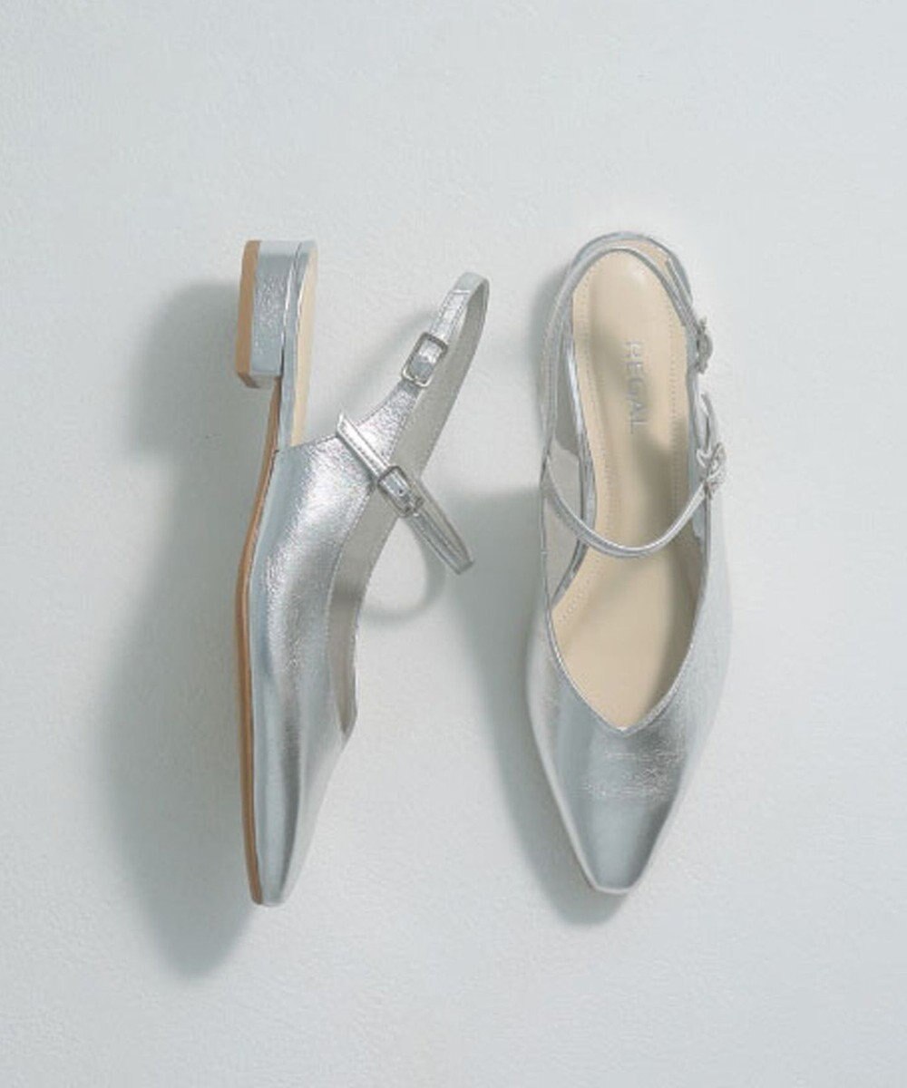 REGAL FOOT COMMUNITY 【リーガルレディース】F29R ストラップバックベルトパンプス フラットシューズ 