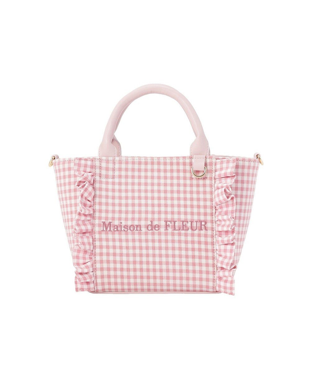 Maison de FLEUR ギンガムフリル2Wayバッグ 