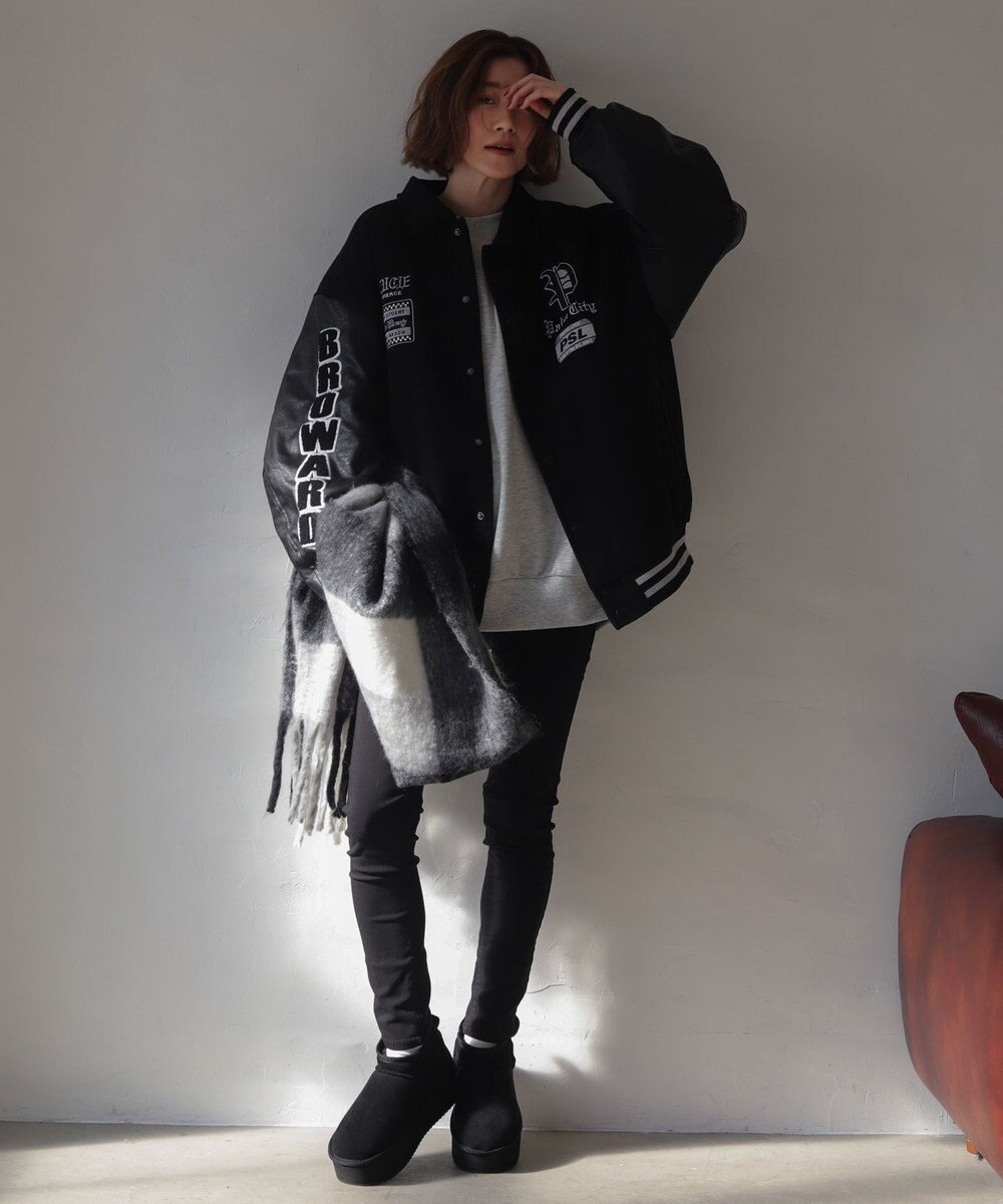 WEGO 【25年秋冬新作/ユニセックス着用ITEM/SMLサイズ展開】メルトンワッペンスタジャン 