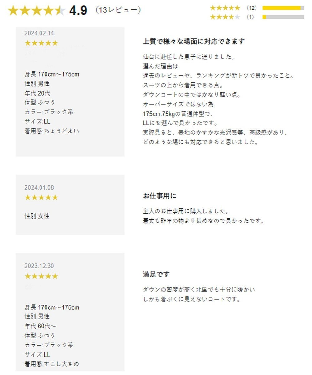 GOTAIRIKU 2年連続売上NO1【仕事で着られる】MINOTECH/ミノテック ドレス ダウンコート 