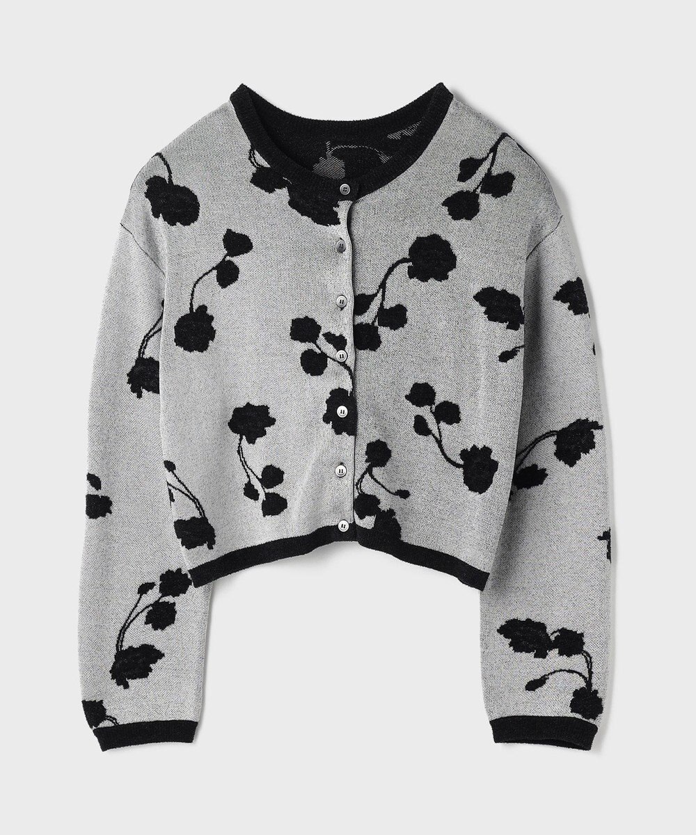 GRACE CONTINENTAL フクレジャガードニットカーディガン 