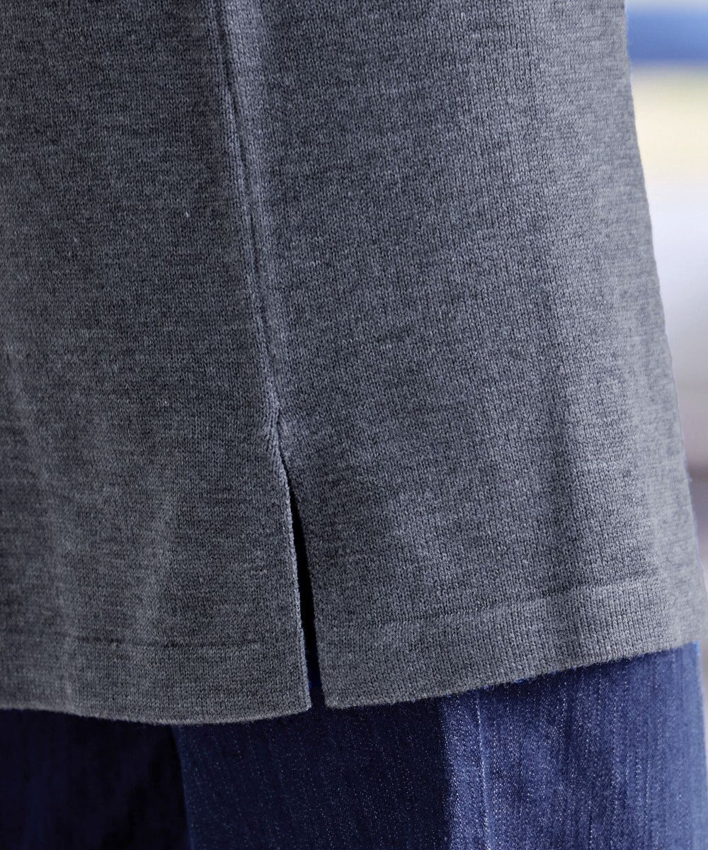 Tiaclasse L 【洗える】マルチボーダーニットチュニック 