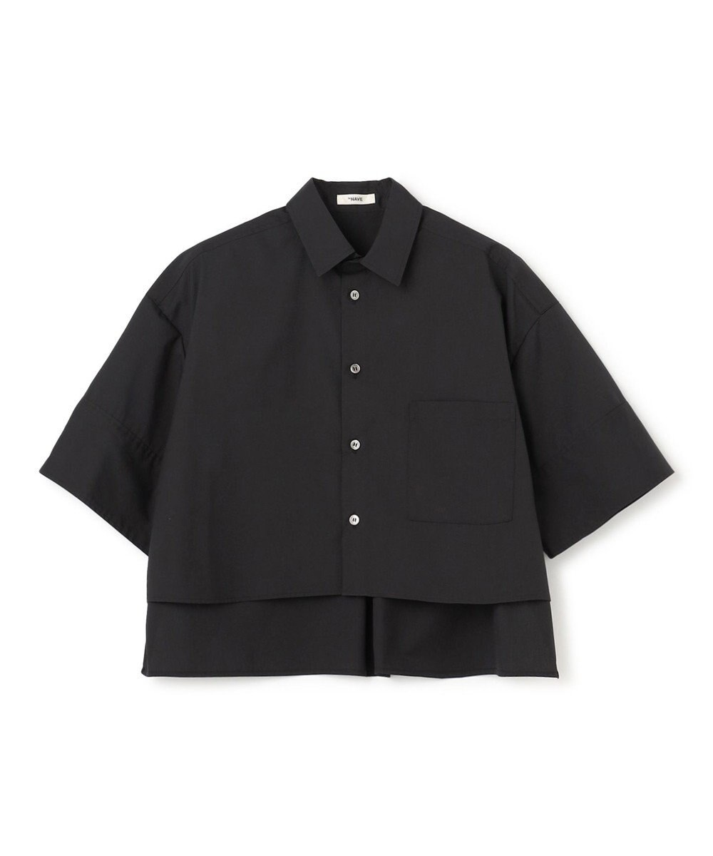 NAVE 【ReNAVE・セットアップ可/洗える/接触冷感/UVケア】コットンポリブロード クロップドシャツ 