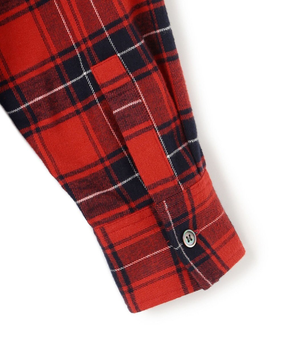 23区 L 【洗える】ブラッシュド ビエラチェック シャツ 