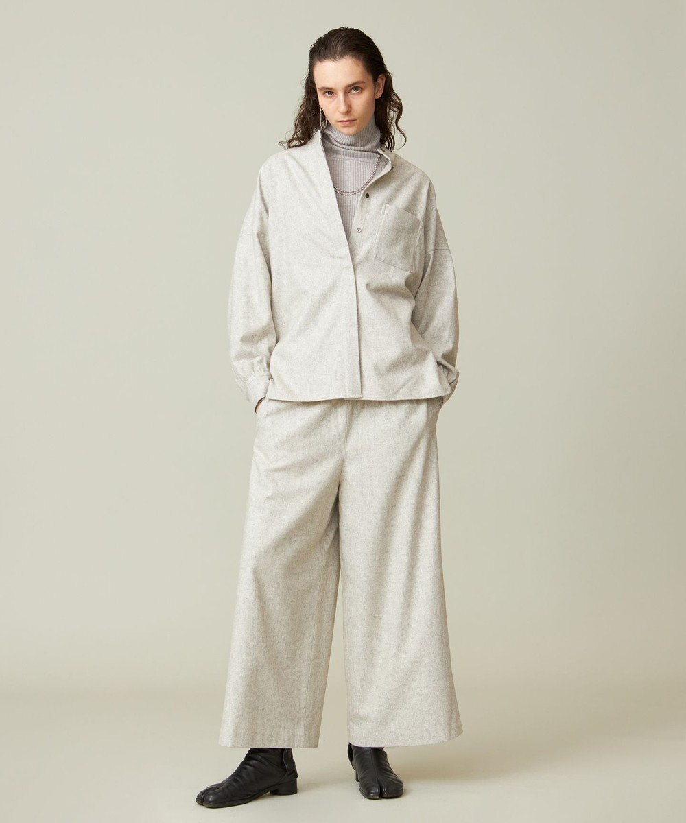 J.PRESS YORK STREET 【WOMEN】バンドカラーブラウス 