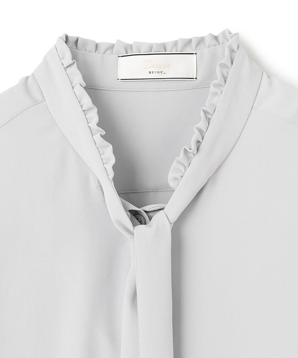 BEIGE， 【洗える・L-size】EVA / ボウタイロングスリーブブラウス 