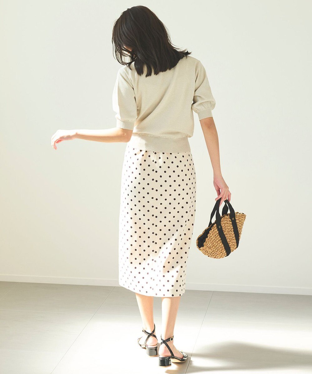 Feroux 【新色追加・洗える】パールポイントフラップ スカート 