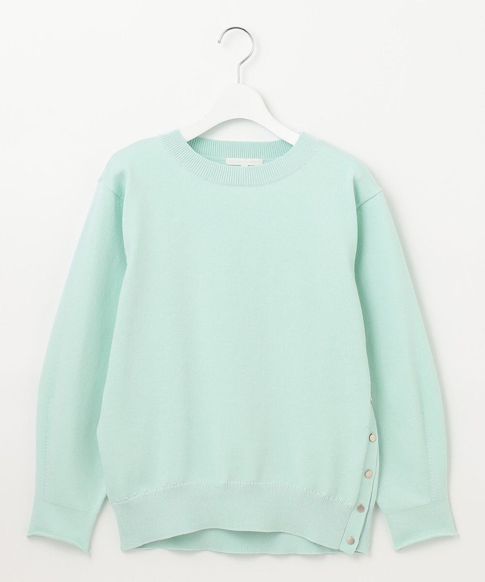 自由区 【WEB限定カラーあり・洗える】コットンナイロンミドルゲージ ニット 