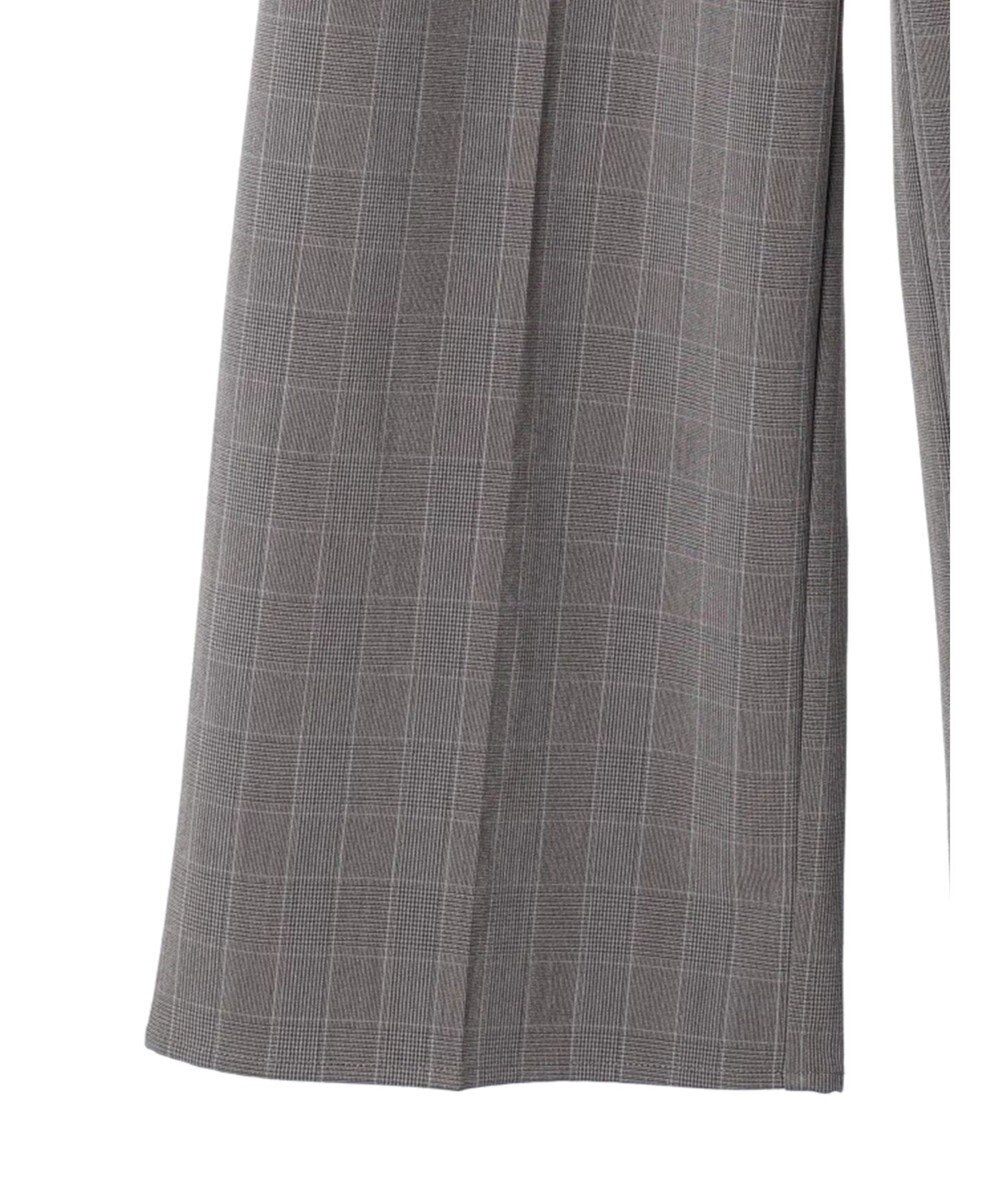 Green Parks きれいシルエットチェックワイドパンツ 