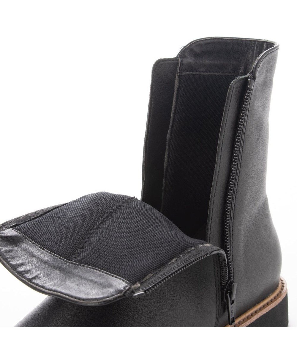 ing <ing>サイドファスナーショートブーツ 