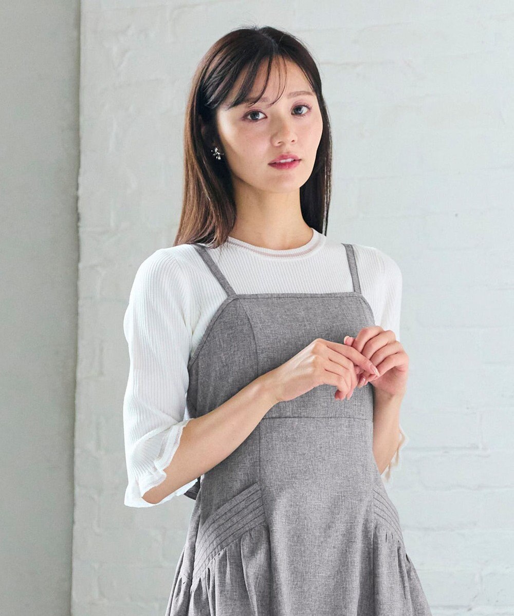 Feroux シアートリム リブニット 