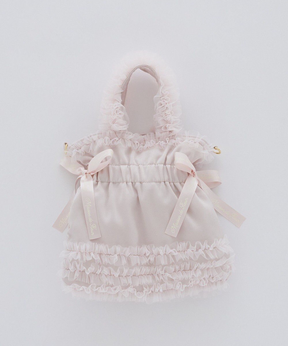 Maison de FLEUR チュールフリルダブルリボン2Wayトート 
