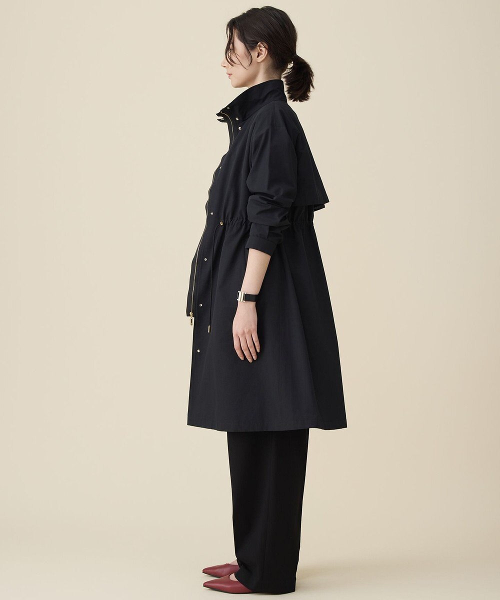 自由区 S コットンナイロンタッサースタンドカラー コート 