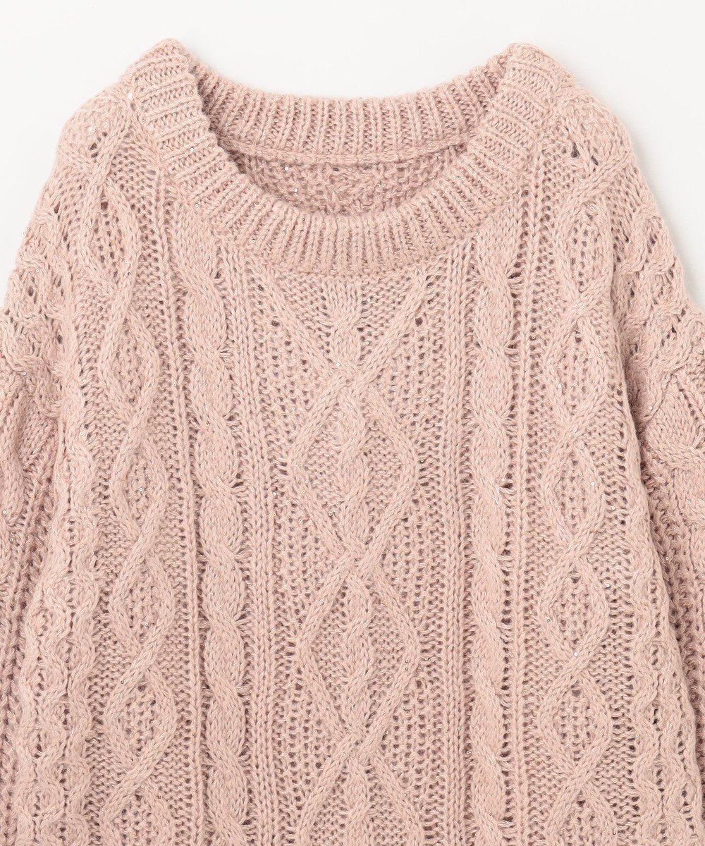 GRACE CONTINENTAL スパングルケーブルニット 