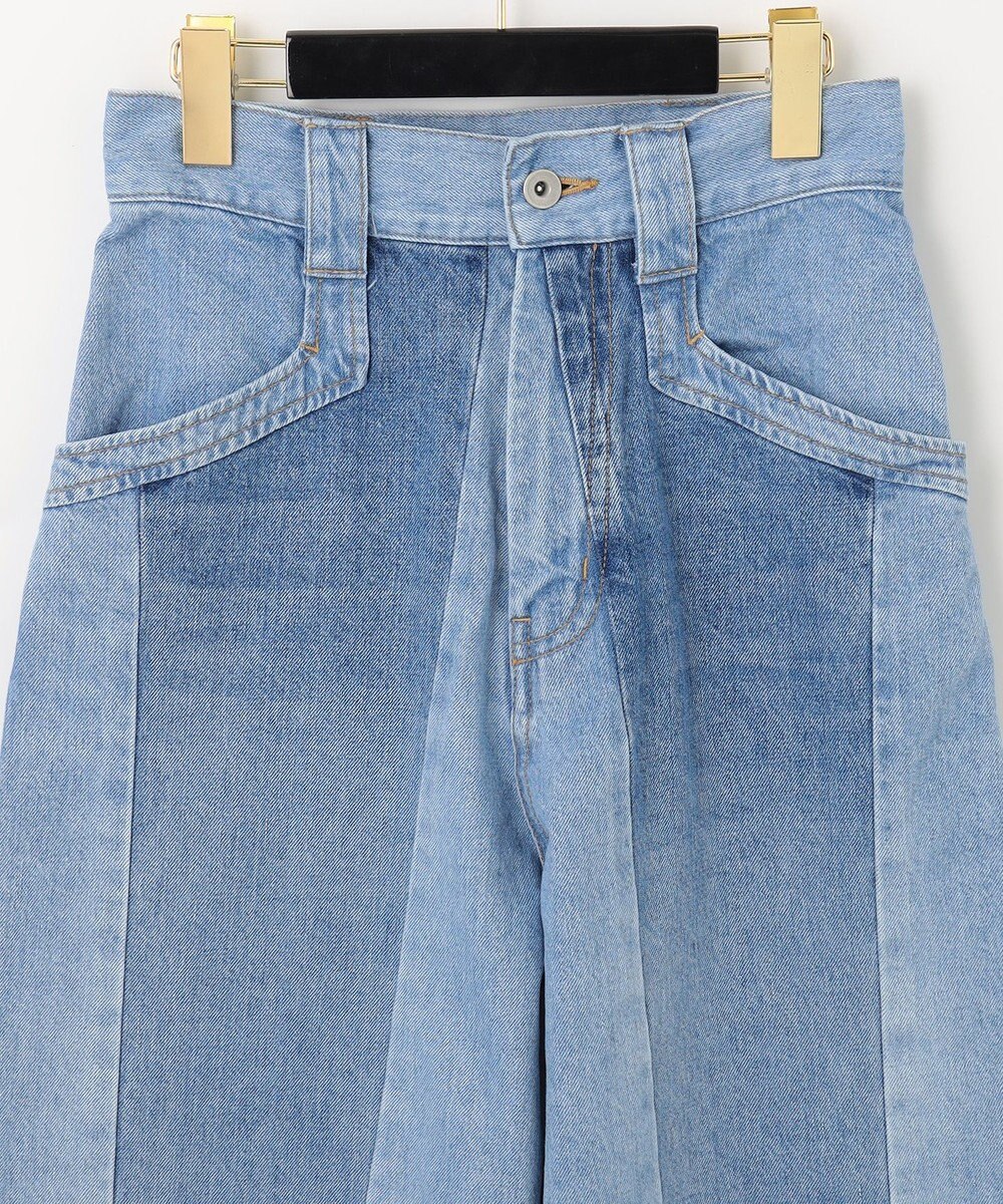 GRACE CONTINENTAL 切替ワイドデニムパンツ 