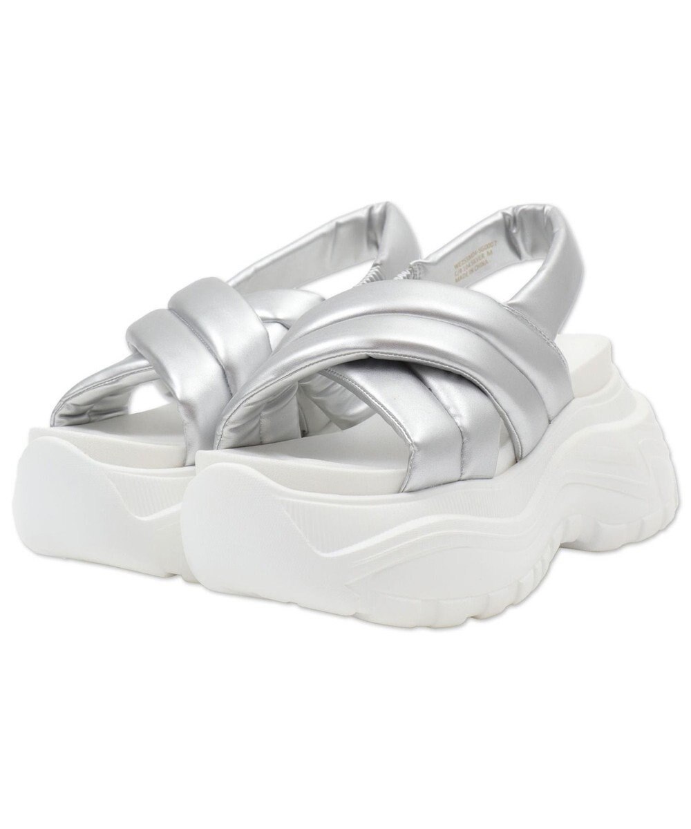 WEGO パテッドクロス厚底サンダル 