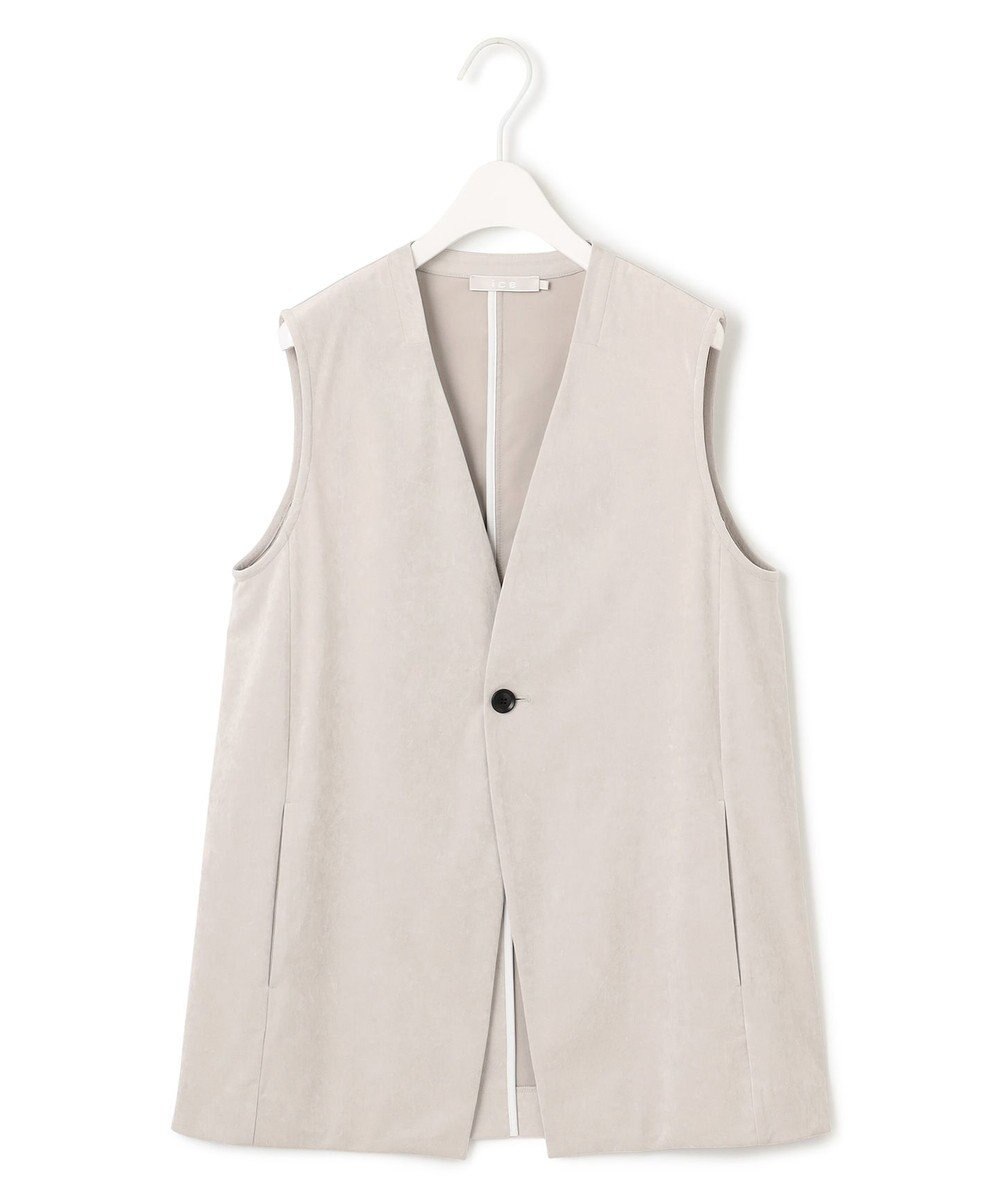 ICB 【洗える】ストレッチスエード ジレ 