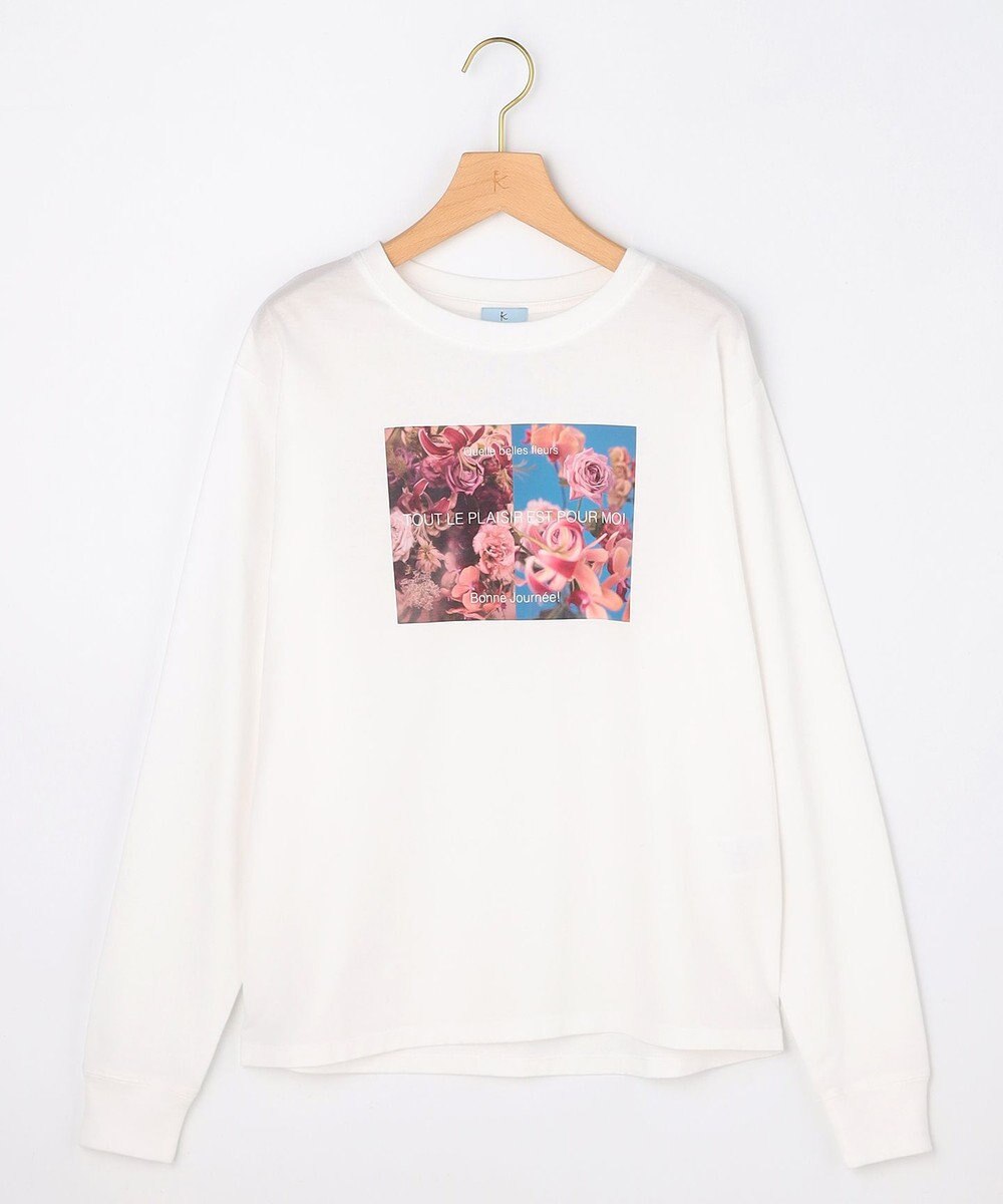 組曲 L 【先行予約・Flower Collection】プリントロングTシャツ 