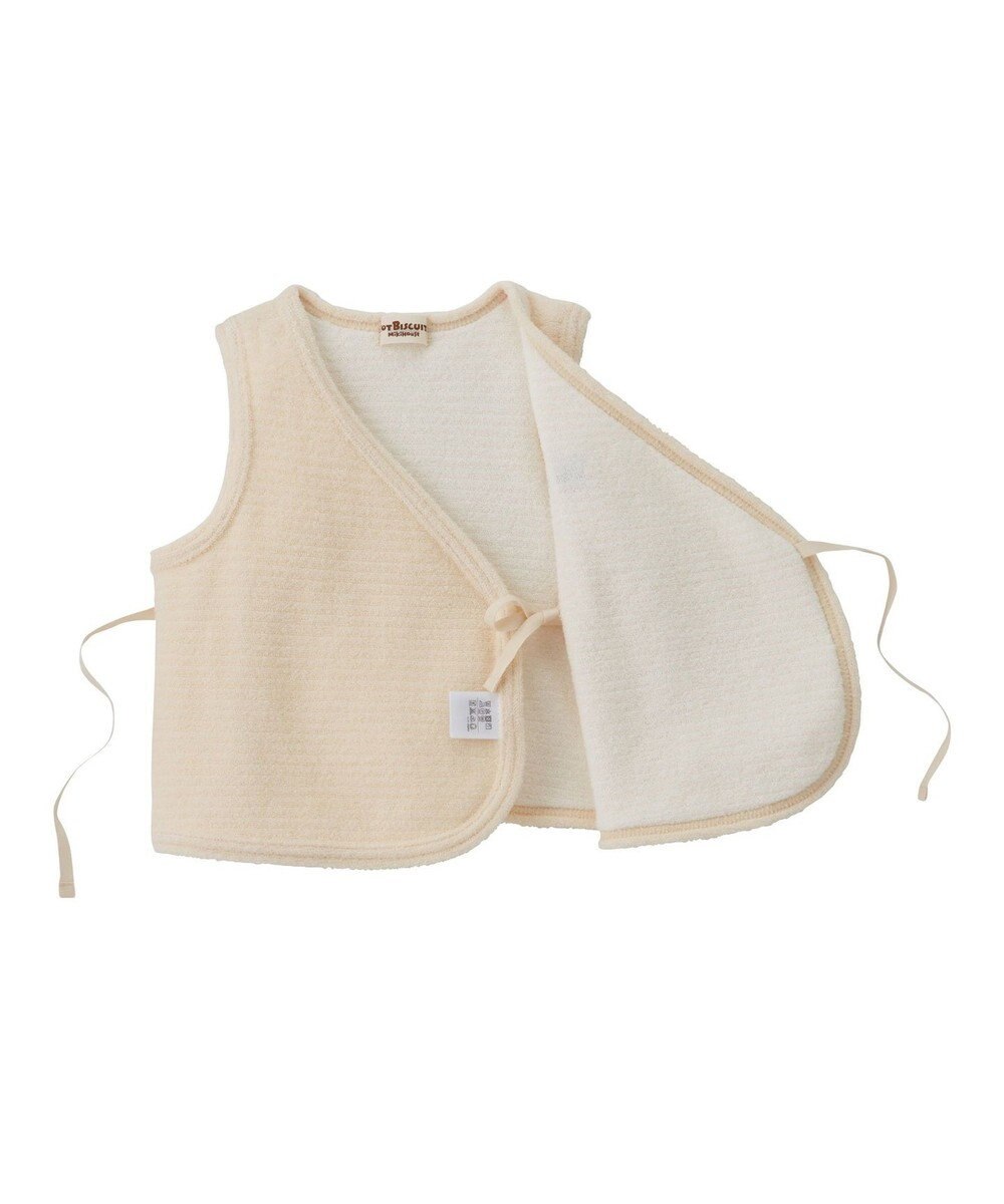 MIKI HOUSE HOT BISCUITS 【50-70cm】 パイル素材 ベビーベスト(胴着) 