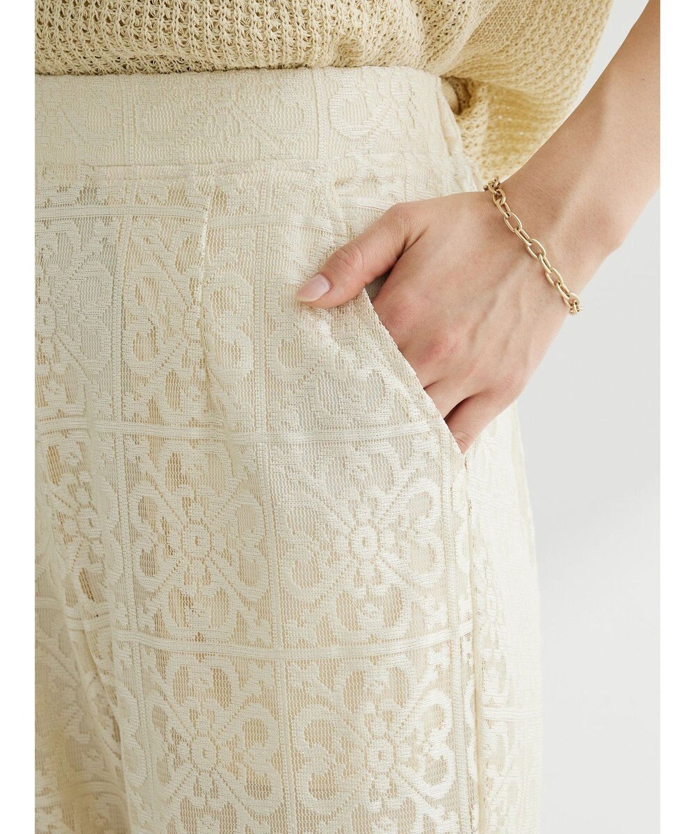 Green Parks 格子柄レースパンツ 