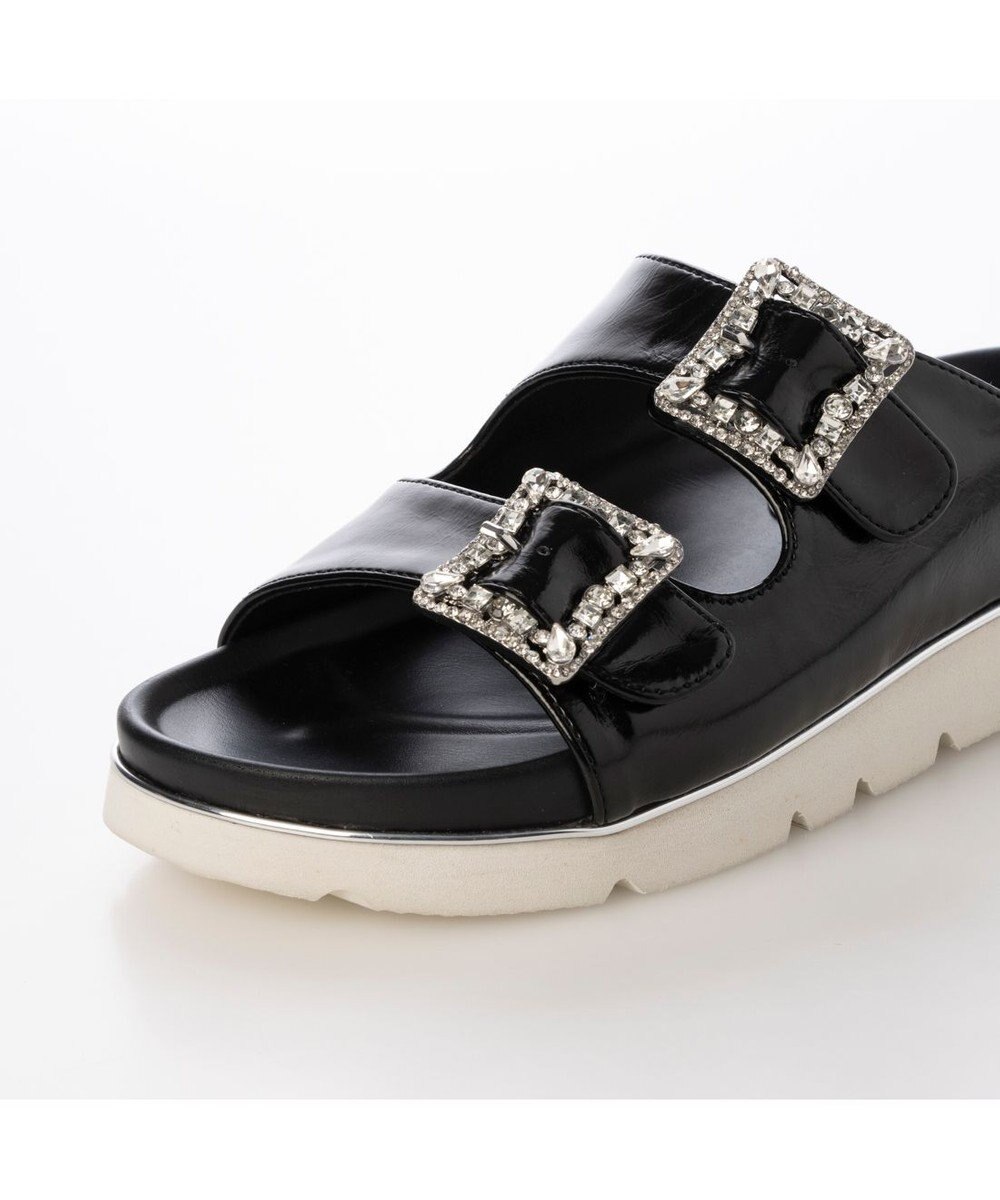 MODE ET JACOMO <carino>厚底ビジューバックルサンダル 