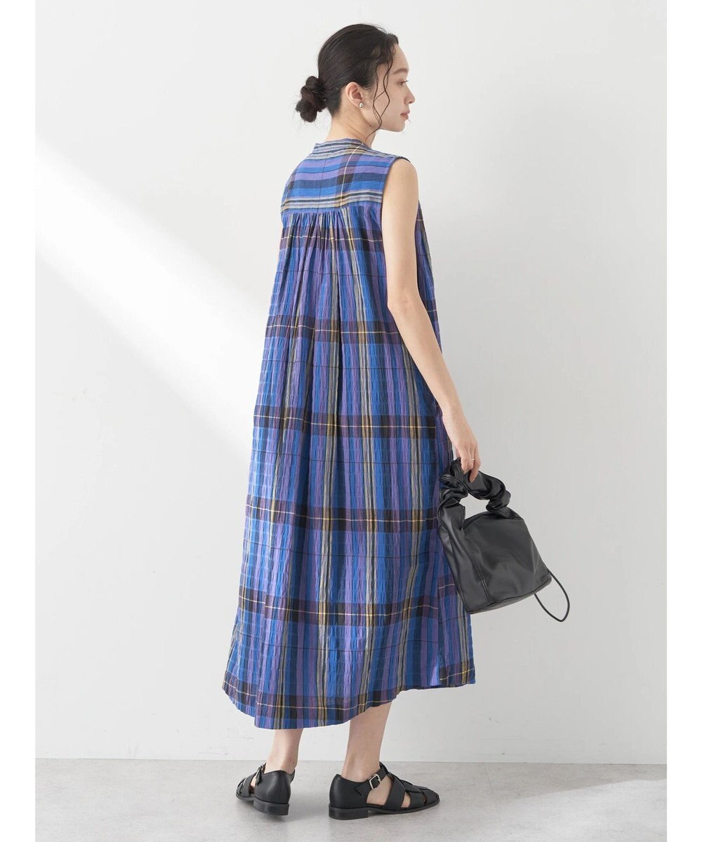 earth music&ecology 綿ＰＵクレープワンピース（ｃｈｅｃｋ柄） 