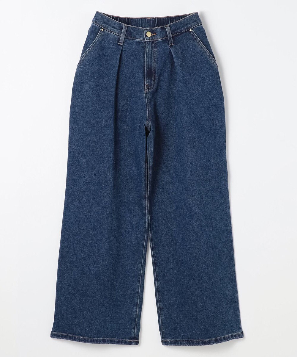 ANY L 【ウエストゴム】タックワイドデニム 