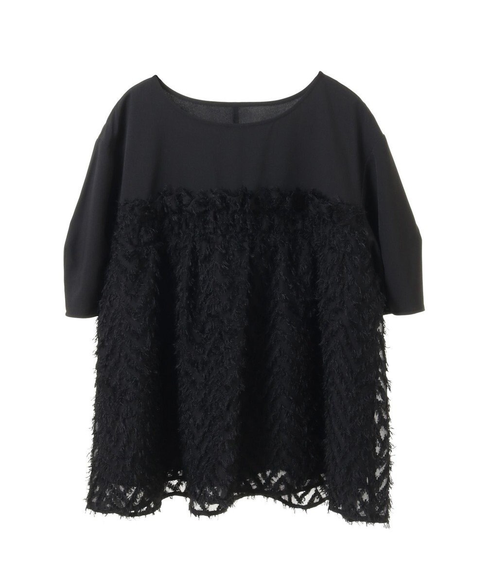 Green Parks フェザージャガードドッキングブラウス 