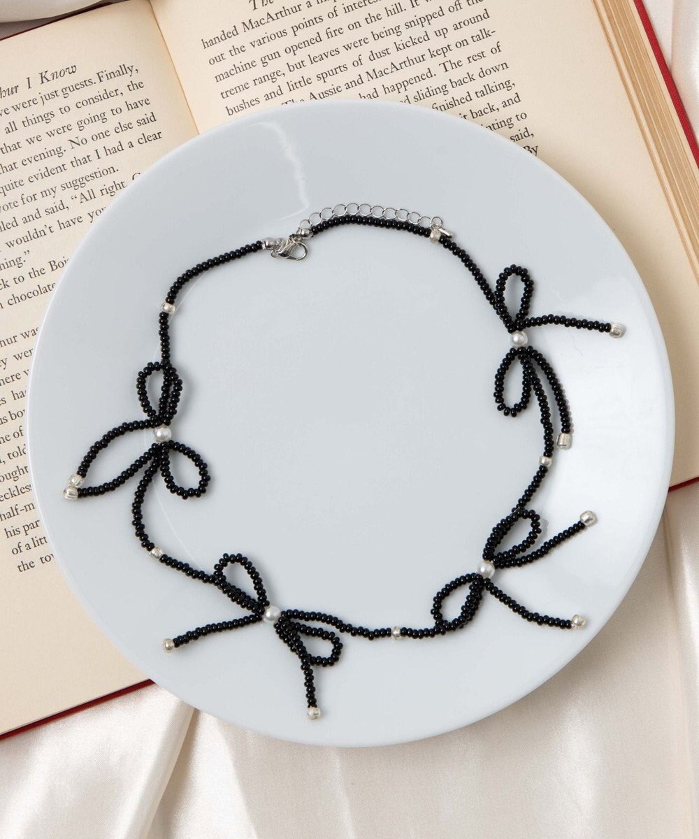 WEGO Lビーズリボンネックレス 