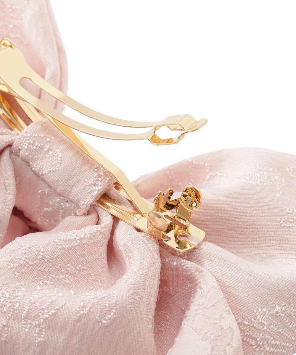 Maison de FLEUR ローズリボンジャカードバレッタ 