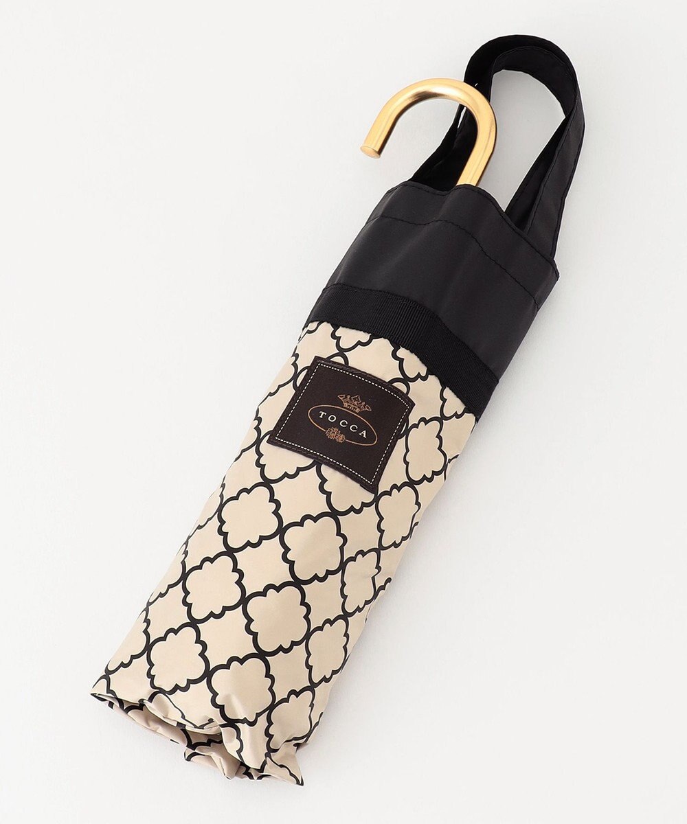 TOCCA 【晴雨兼用】【UVカット99.9%以上・遮光率99.9%・防水・ミニバッグ傘袋付き】CHECKER  CLOVER UMBRELLA 折り畳み傘 