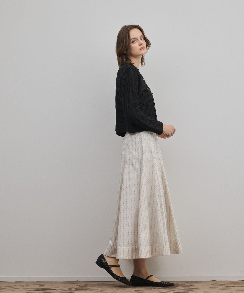 GRACE CONTINENTAL ラメドットタフタジャガードスカート 