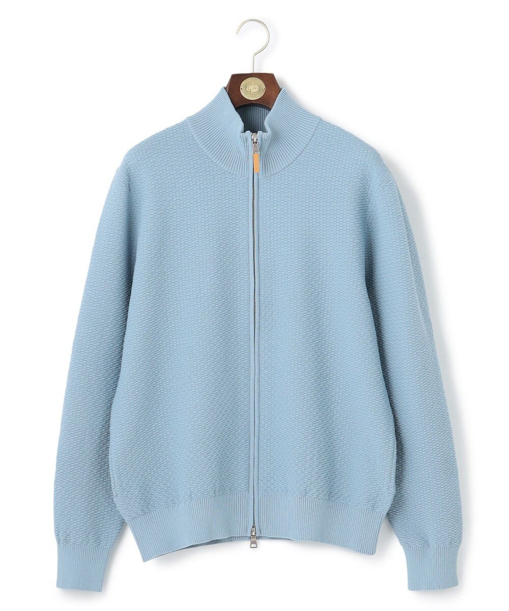 J.PRESS MEN ハイツイストリンクス  フルジップニットカーディガン 