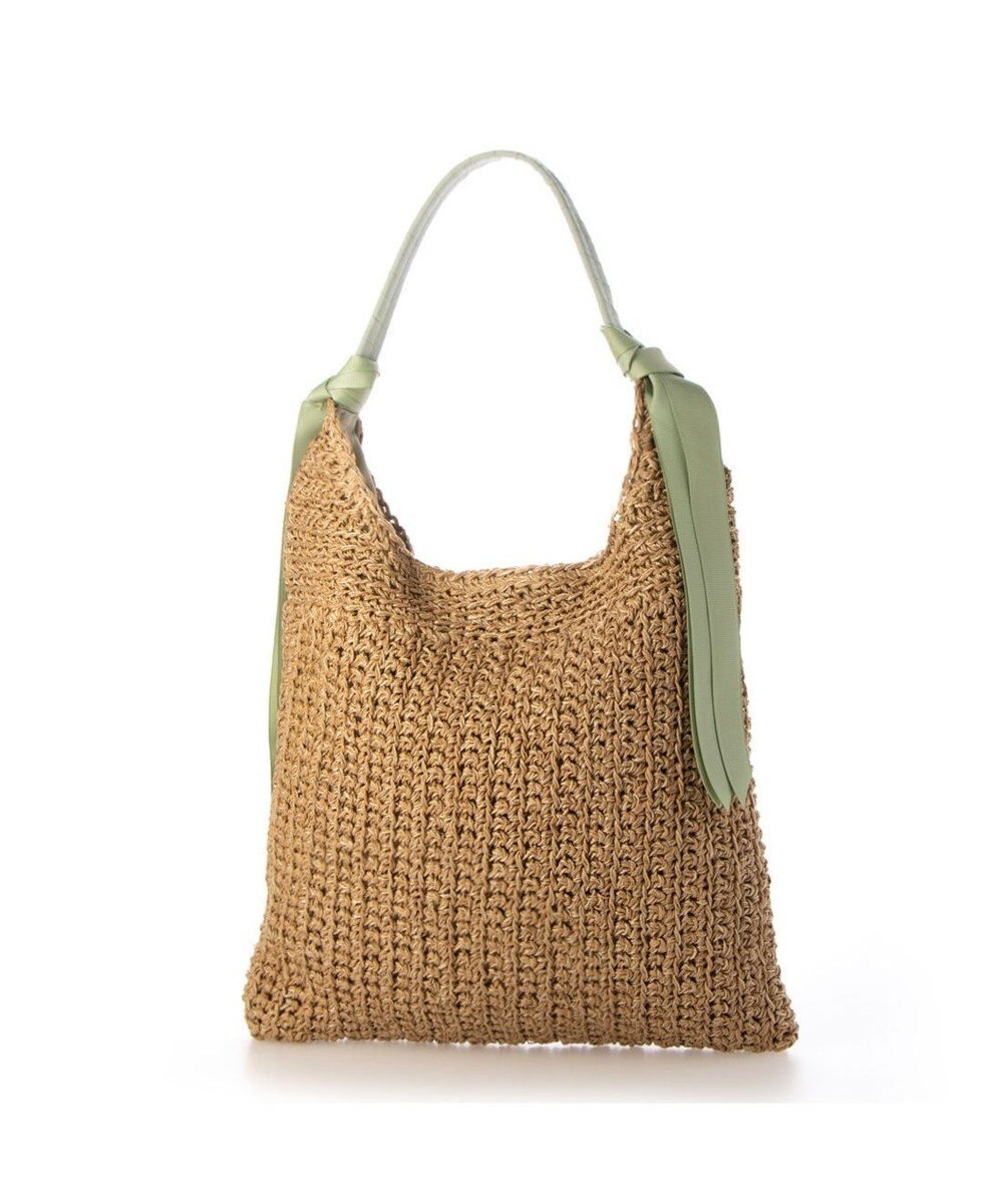 UNBILLION カシュカシュ cachecache / 下がりグログラン柄編みトートバッグ 