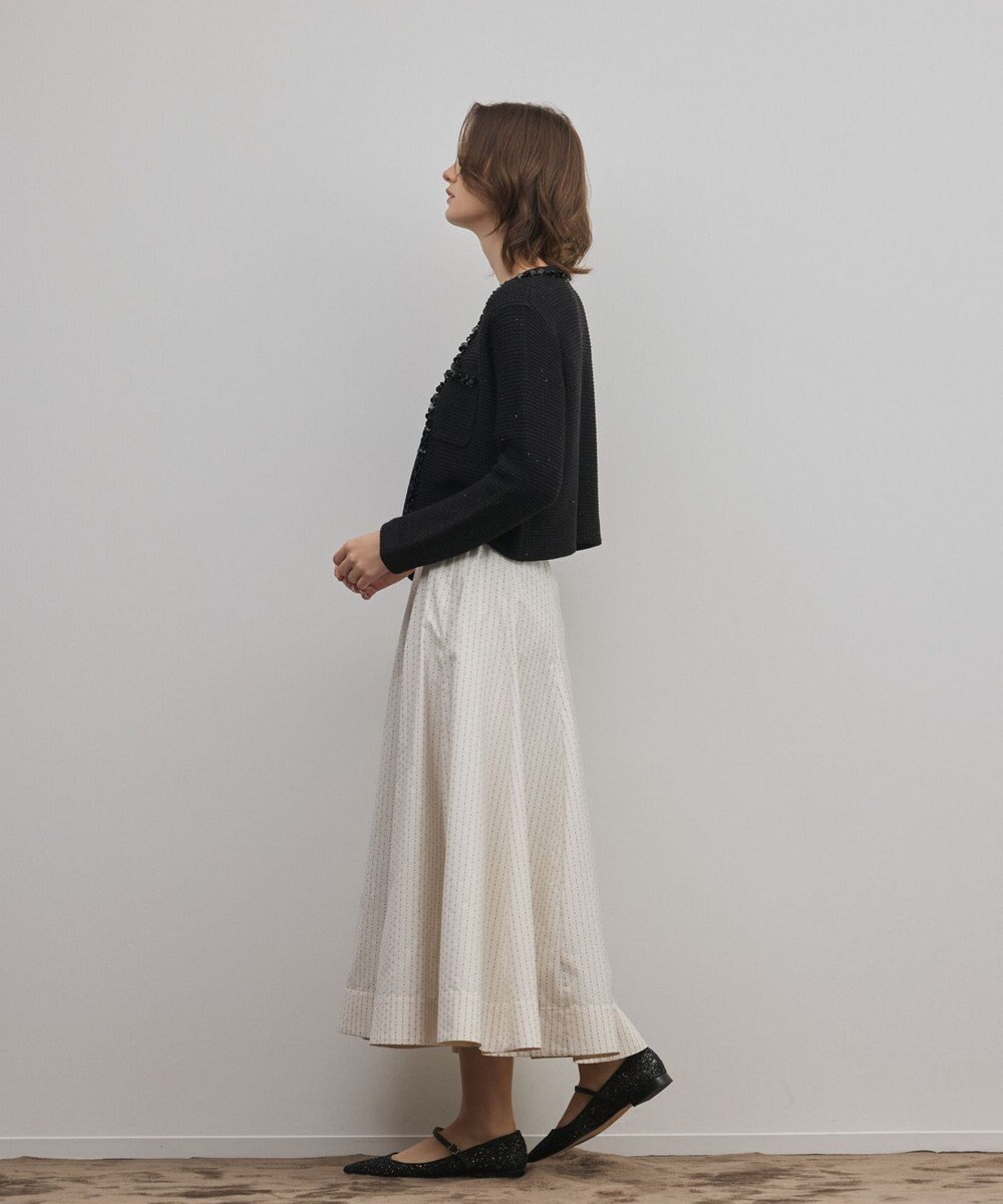 GRACE CONTINENTAL ラメドットタフタジャガードスカート 