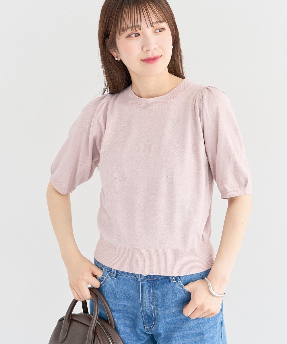 Green Parks ・ｓｗｉｎｇ　ｂｙ　ハート柄クルーニット 