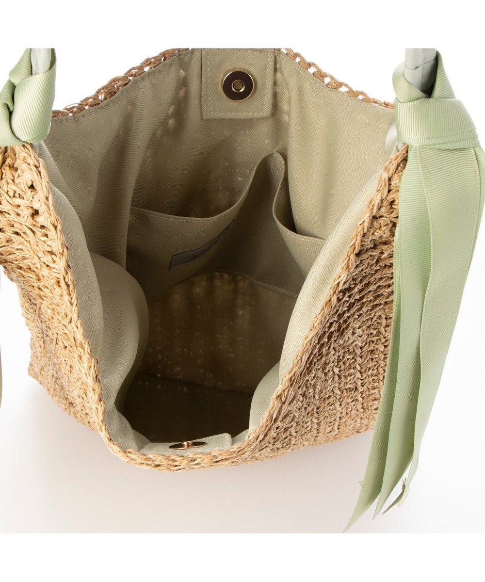 UNBILLION カシュカシュ cachecache / 下がりグログラン柄編みトートバッグ 