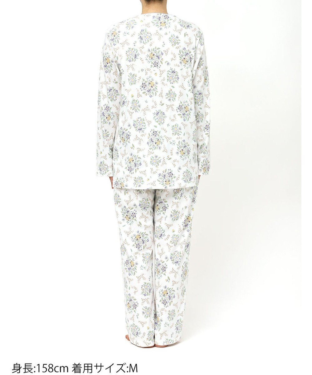 WACOAL ワコール_リラックス＆スリープ パジャマ 綿100%(本体) あったか 長袖 長ズボン ミントン レディース NDW456 /ワコール 