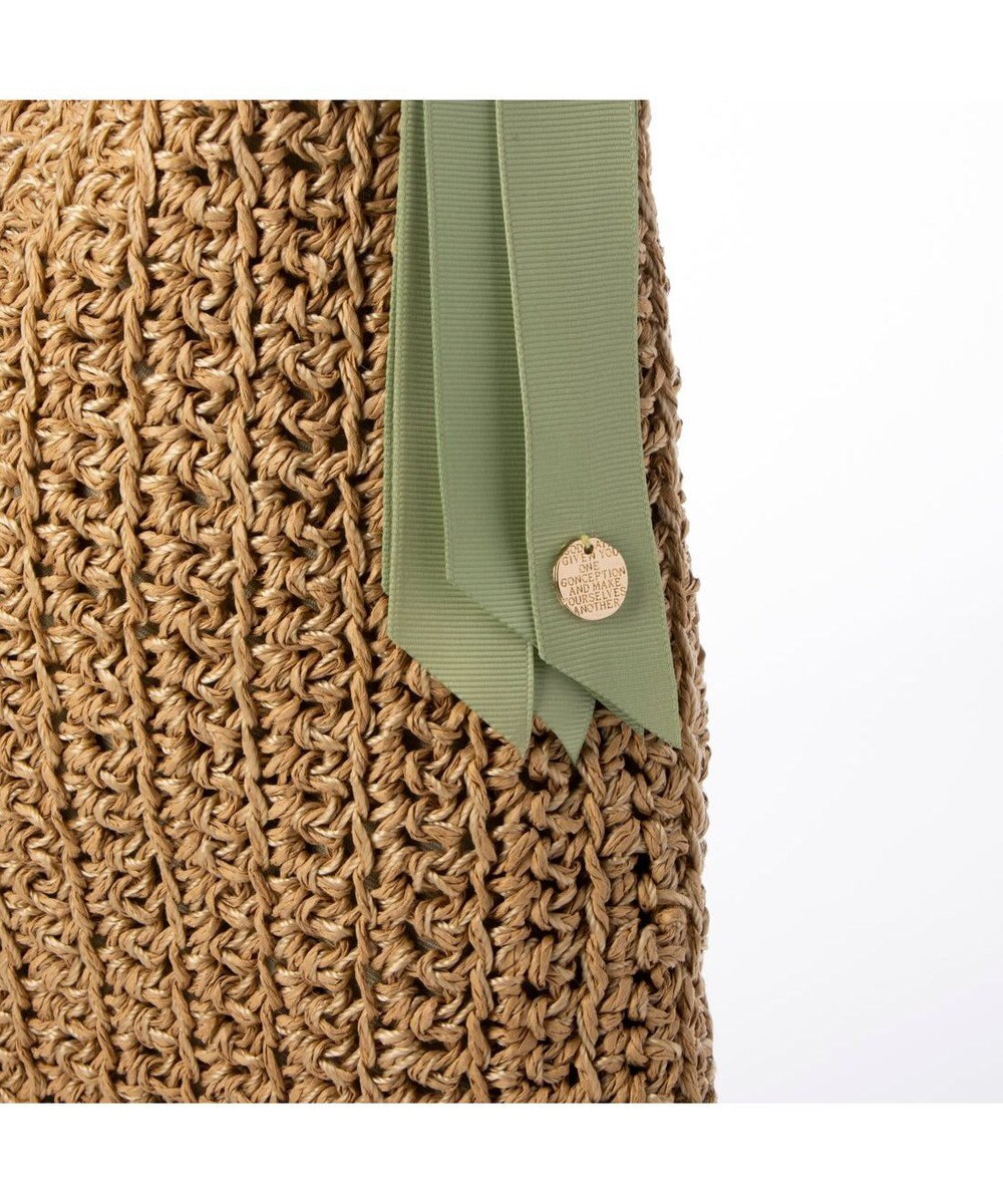 UNBILLION カシュカシュ cachecache / 下がりグログラン柄編みトートバッグ 