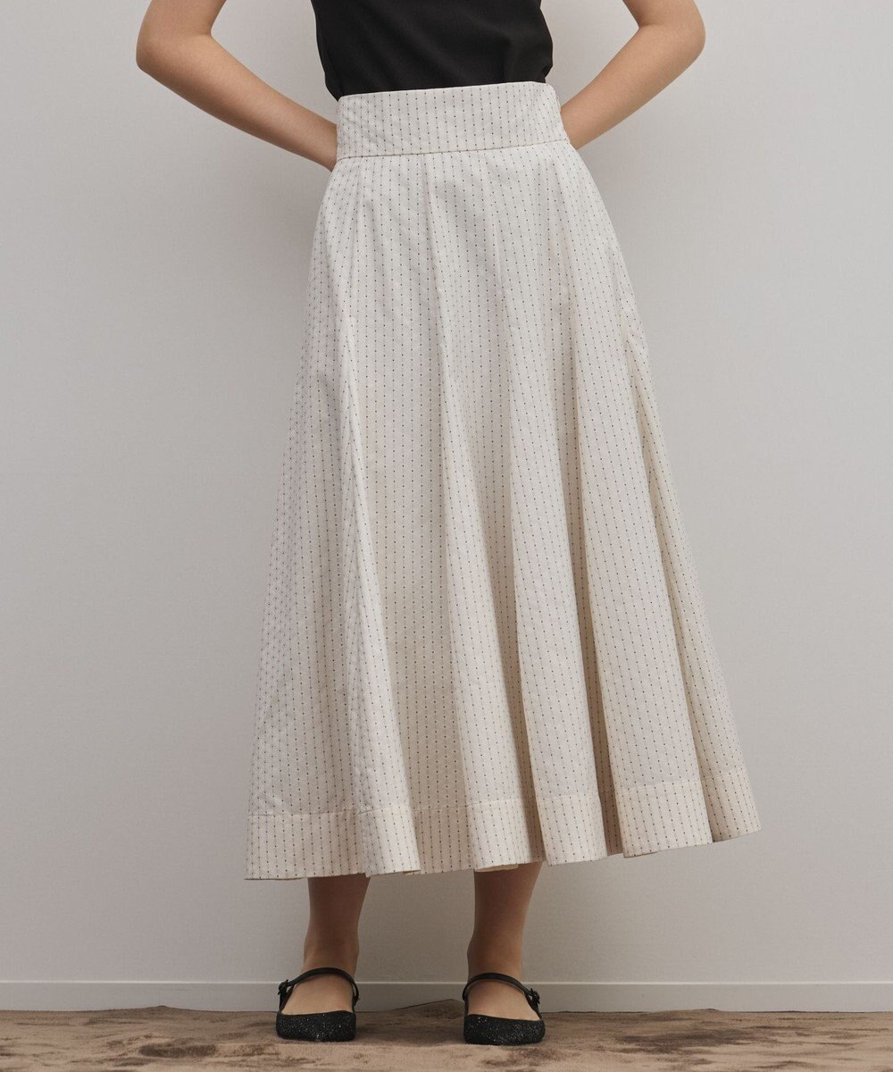 GRACE CONTINENTAL ラメドットタフタジャガードスカート 