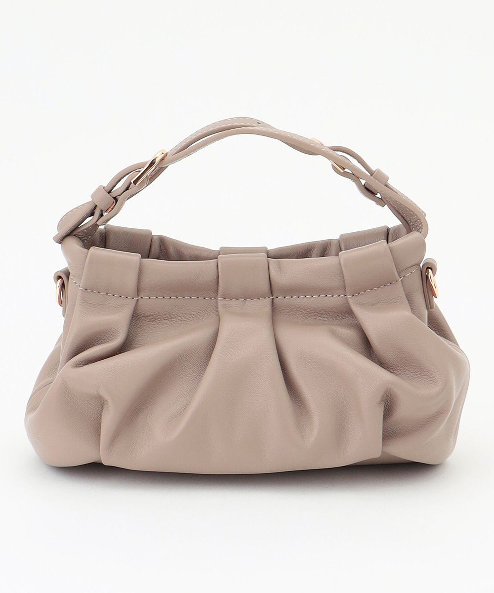 LA BAGAGERIE シープレザー　ギャザーミニマムバッグ 