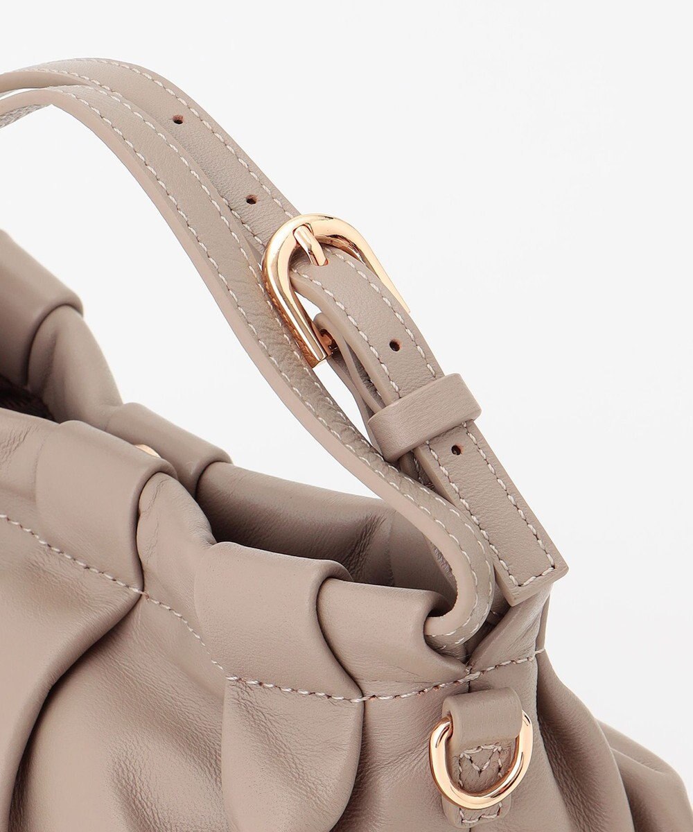 LA BAGAGERIE シープレザー　ギャザーミニマムバッグ 