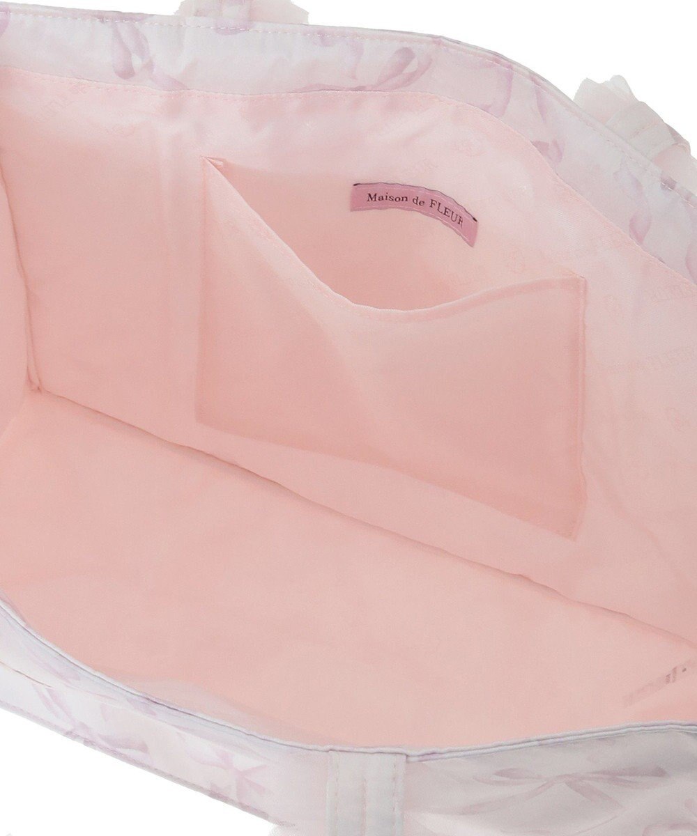 Maison de FLEUR ピンクマニアフリルスクエアトートMバッグ 