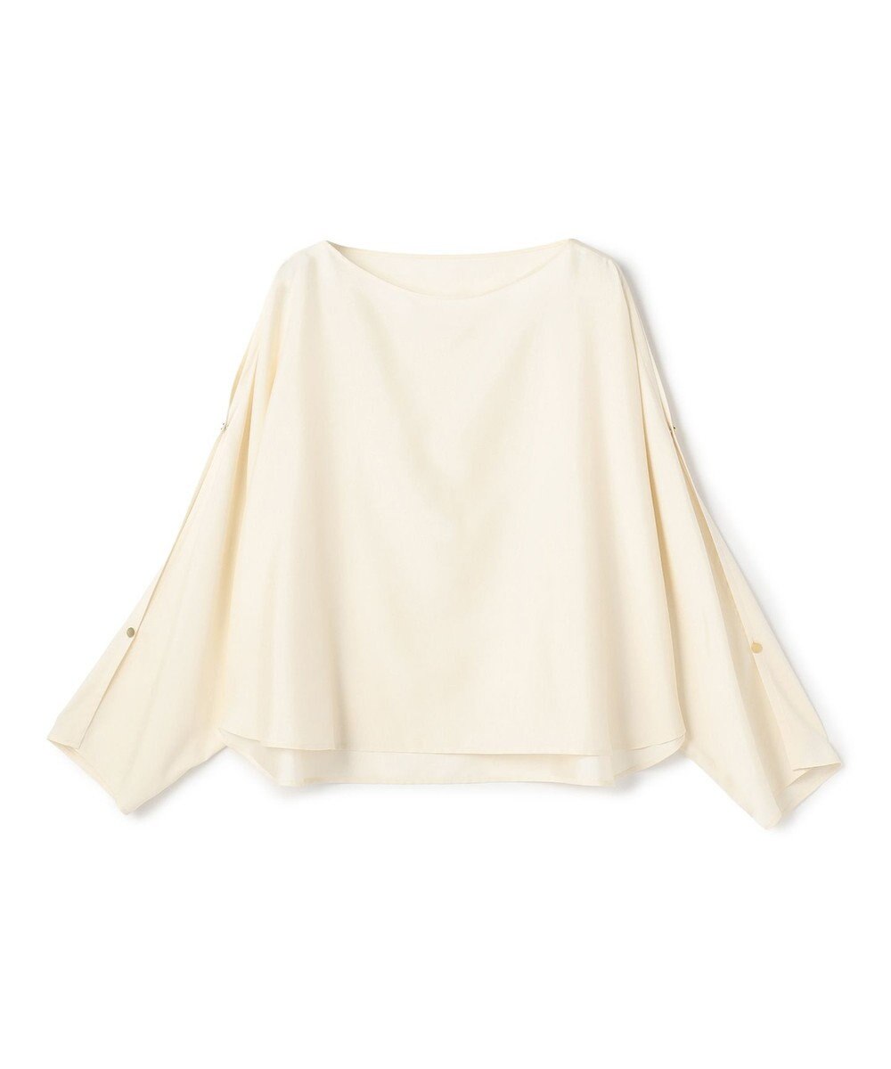 BEIGE， PERIDOT / 2WAYスリーブ ドレープブラウス 