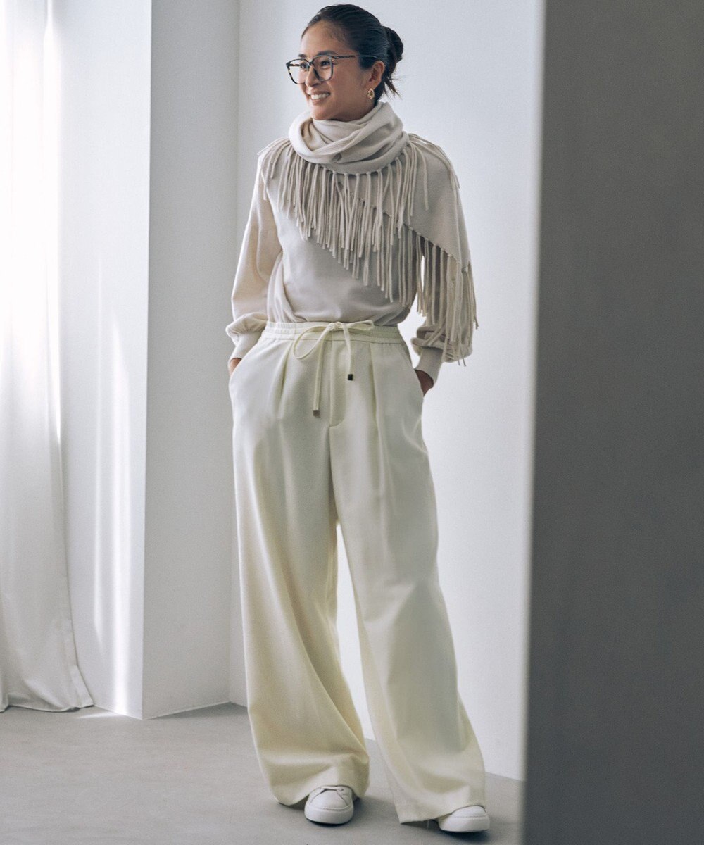 自由区 L ウールサキソニーワイド パンツ 