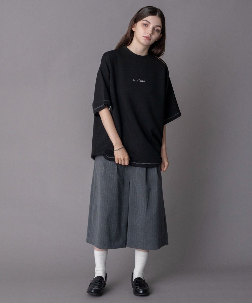 WEGO 【機能T/ユニセックス着用ITEM】カラーステッチワンポイントT（SS） 