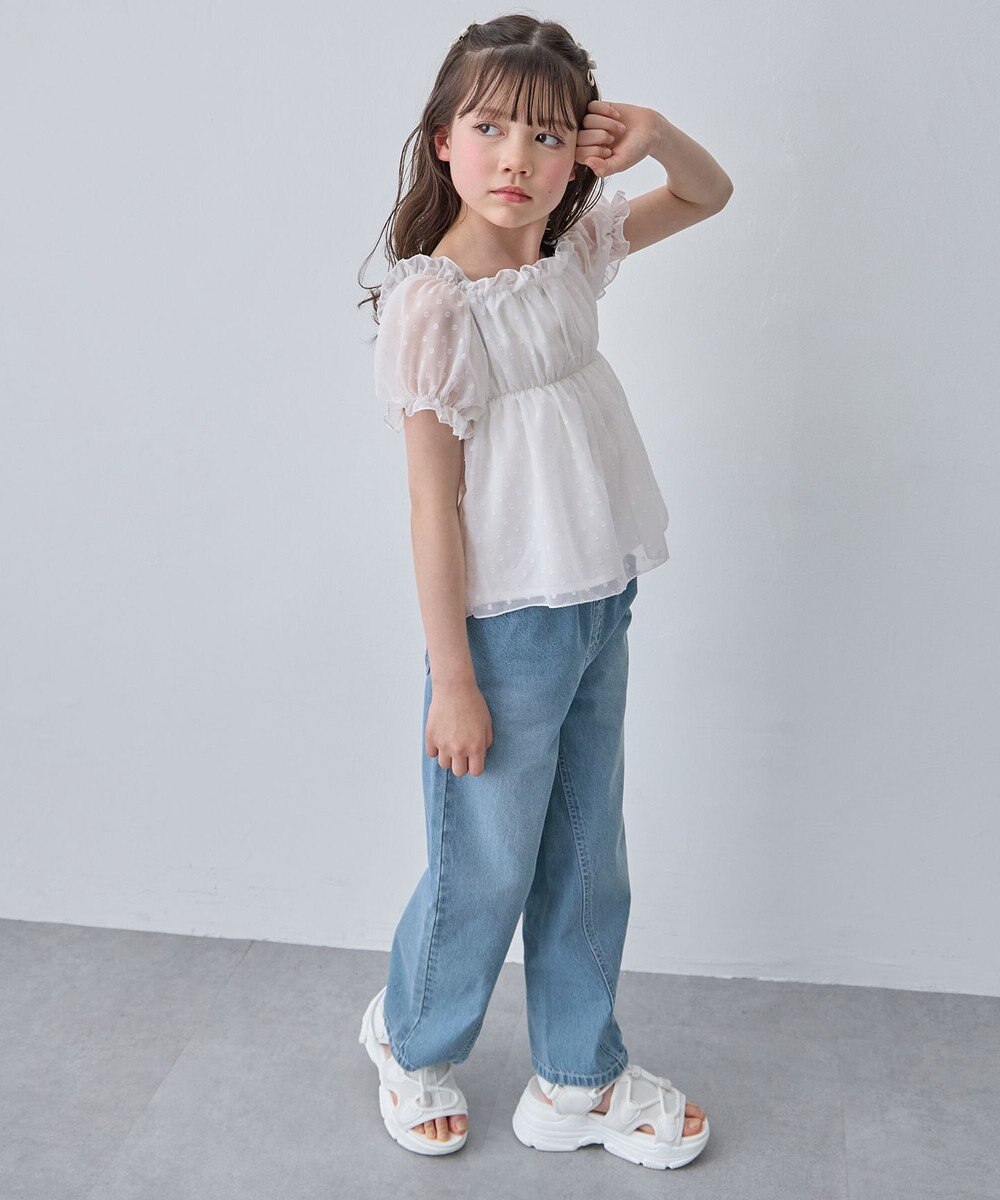 ANY KIDS 【一部店舗/WEB先行販売アイテム】2WAY シアードビーブラウス 